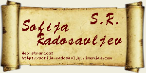 Sofija Radosavljev vizit kartica